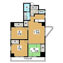 センターウィング 501 ｜ 長野県長野市大字栗田（賃貸マンション3LDK・5階・74.54㎡） その2