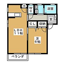 セピアコート安茂里 101 ｜ 長野県長野市大字安茂里小市（賃貸アパート1LDK・1階・43.54㎡） その2