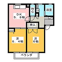 フレグランスパルファン 103 ｜ 長野県長野市篠ノ井布施高田（賃貸アパート2K・1階・45.15㎡） その2