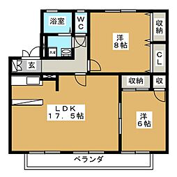 間取図画像 2LDK