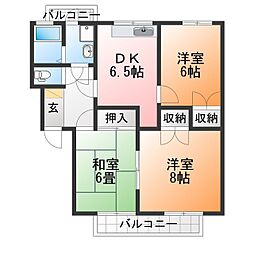 小柴見ハイツ 3DKの間取図画像