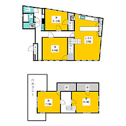 若里信越ビル 3階4LDKの間取り