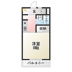北沢ハイツ 1Kの間取図画像