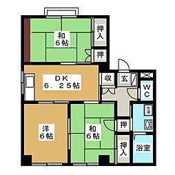 メゾン・岩渕B 3DKの間取図画像