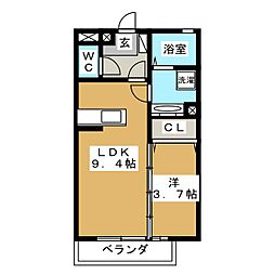 BrickHouse 1LDKの間取図画像
