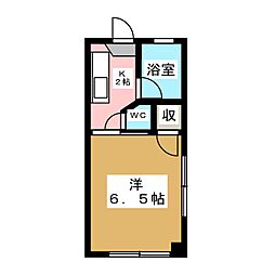 コーポヤマギシ 1Kの間取図画像