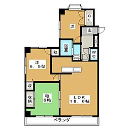 メゾンドール吉栄 3LDKの間取図画像