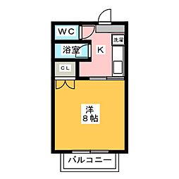 メゾンイケダ 1Kの間取図画像
