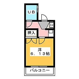 シャルマン・サンク 1Kの間取図画像