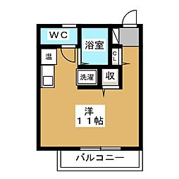 タウンコート ワンルームの間取図画像
