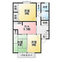 グリーンメモリアル 3DKの間取図画像