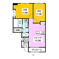 ベルデ・S 2LDKの間取図画像