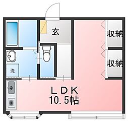 メディカル権堂 ワンルームの間取図画像