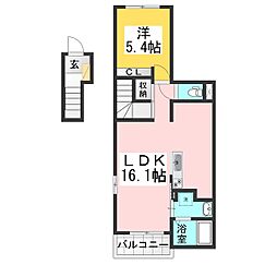 サウスブルック 1LDKの間取図画像