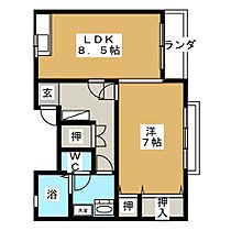 コーポハート 8 ｜ 長野県松本市並柳３丁目（賃貸アパート1LDK・2階・40.30㎡） その2