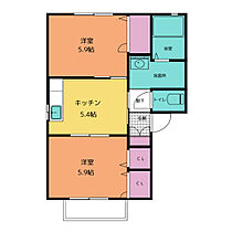 ミレニアム吉澤B 201 ｜ 長野県松本市征矢野２丁目（賃貸アパート2K・2階・42.72㎡） その2