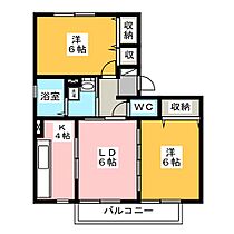 長野県松本市村井町北１丁目（賃貸アパート2LDK・2階・50.00㎡） その2