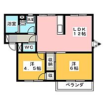 メゾンクレールA 202 ｜ 長野県松本市大字笹賀（賃貸マンション2LDK・2階・50.01㎡） その2