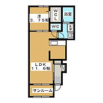 サンフラワーB 101 ｜ 長野県松本市大字惣社（賃貸アパート1LDK・1階・41.53㎡） その2