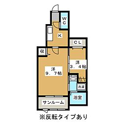 シェーネ 2Kの間取図画像