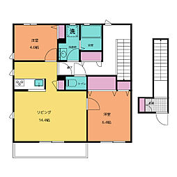 コートヤードTA 2LDKの間取図画像
