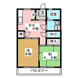 パルつかさ 2DKの間取図画像