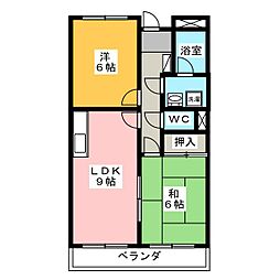 グリーンシティタナカ 2LDKの間取図画像