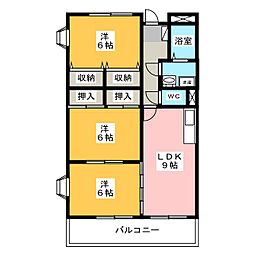 ドマーニパーチェ 3LDKの間取図画像