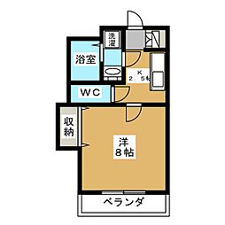 マリン・ラ・セーヌ 1Kの間取図画像