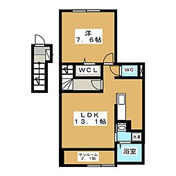 シェーネ 1LDKの間取図画像