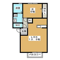 プロムナード・T 1LDKの間取図画像