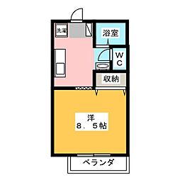 コミュニティータウンナガタ 1Kの間取図画像
