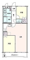 キャニオンビュー氷川台 2LDKの間取図画像