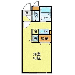 MODULOR武蔵野中町 1階ワンルームの間取り