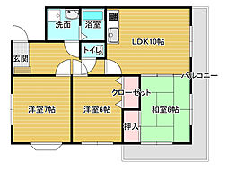 間取図画像 3LDK