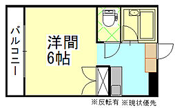 ファイブ南方 1Kの間取図画像