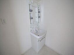 脱衣所　独立洗面台（シャンプードレッサー付）収納スペース有