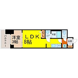 名古屋市中区橘1丁目マンション 1LDKの間取図画像