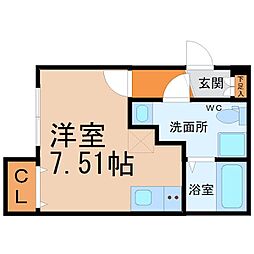 BrancheAOI ワンルームの間取図画像