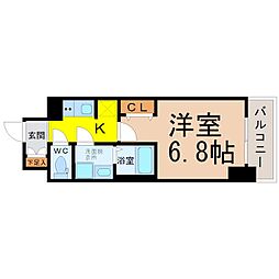 エスレジデンス鶴舞駅前 1Kの間取図画像