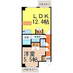 レジディア久屋大通2 1LDKの間取図画像