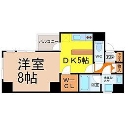 セレス大須 1Kの間取図画像