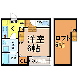 ResidenceKamimaezu 1Kの間取図画像