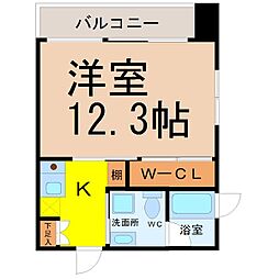 リバーフロントレジデンス 1Kの間取図画像