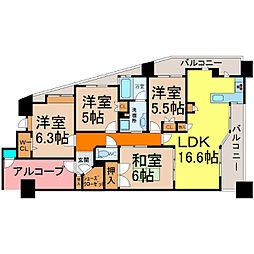 グランカーサ上前津 4LDKの間取図画像