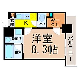 タウンライフ内山 1Kの間取図画像