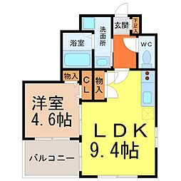CITYSPIRENagoya-Osu 1LDKの間取図画像