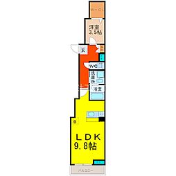 N.STAGE東別院 1LDKの間取図画像