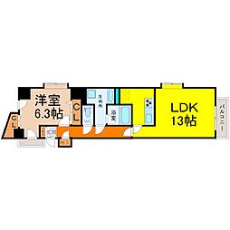 センチュリーフジミ 1LDKの間取図画像