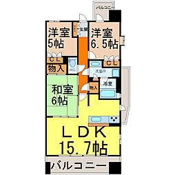 CASSIA旭丘 3LDKの間取図画像